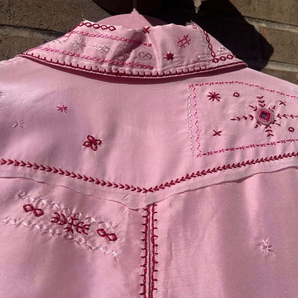 Vintage Silk Jacket Pink, Ebene by Patrick Assuline, Womens Size M, NWT - Picture 8 of 16